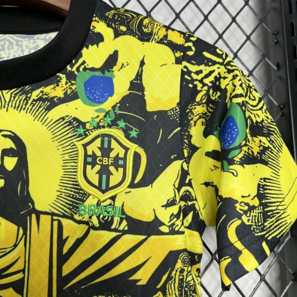 Brazil 2024/25 Special Edition Yellow Kids Kit - Image 4