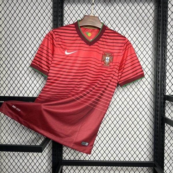 Portugal 2014 Home Retro Jersey - Image 6