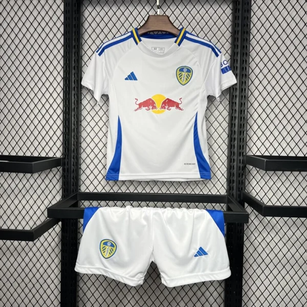 Leeds United F.c. 2024/25 Home Jersey Kids Kit