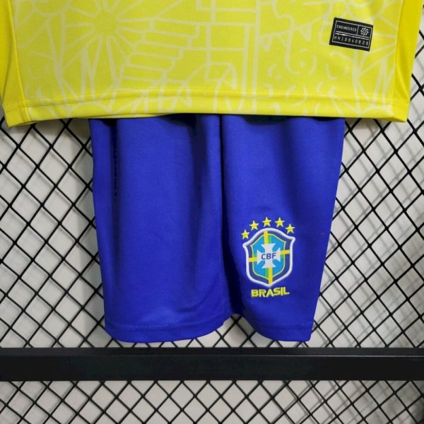Brazil 2024/25 Home Kids Kit - Image 7