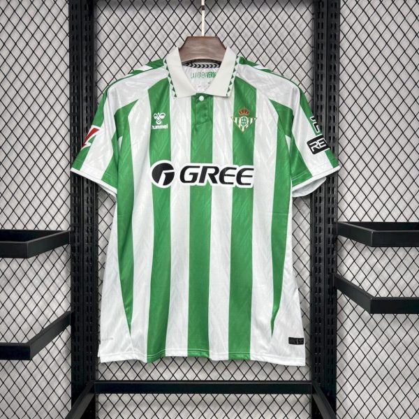 Real Betis 2024/25 With Sponsors And Patch Home Jersey - Image 5