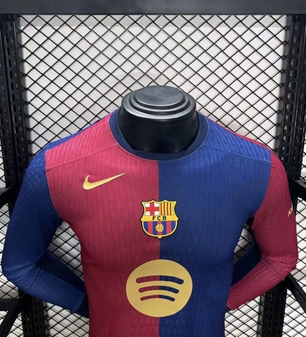 Barcelona 2024/25 Home Long Sleeves Jersey Player Version - Image 3