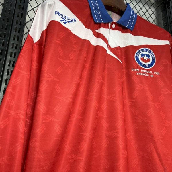 Chile 1998 Home Long Sleeves Retro Jersey - Image 4
