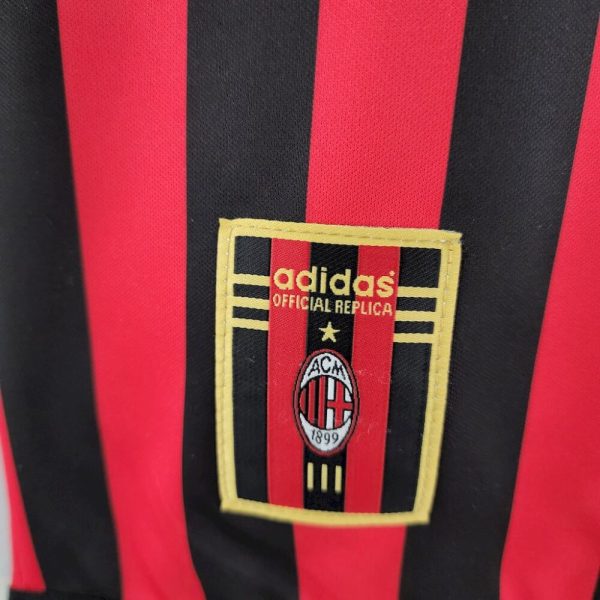 Ac Milan 1999/00 Home Long Sleeves Retro Jersey - Image 4