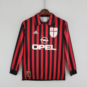 AC Milan 1999/00 Home Long Sleeves Retro Jersey