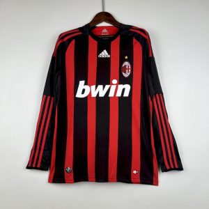 AC Milan 2008/09 Home Long Sleeves Retro Jersey