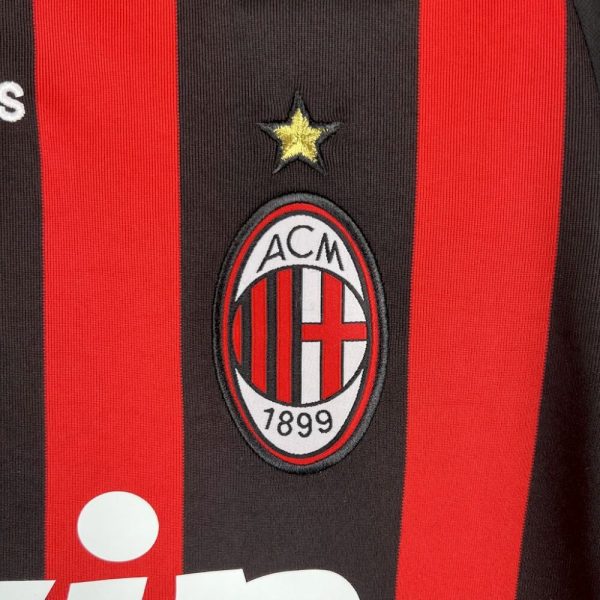 Ac Milan 2008/09 Home Long Sleeves Retro Jersey - Image 5