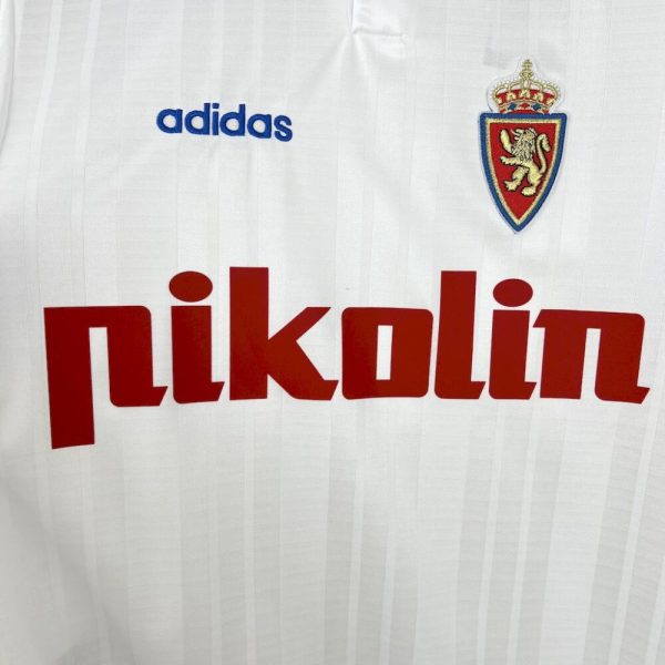 Real Zaragoza 1995/97 Home Retro Jersey - Image 4