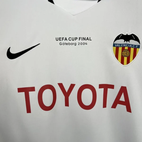 Valencia Cf 2003/2004 Uefa Cup Final Home Retro Jersey - Image 4