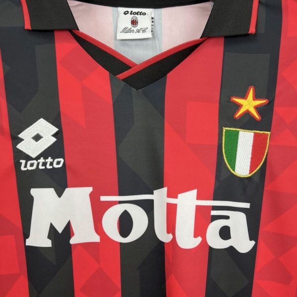 Ac Milan 1993/94 Home Long Sleeves Retro Jersey - Image 4