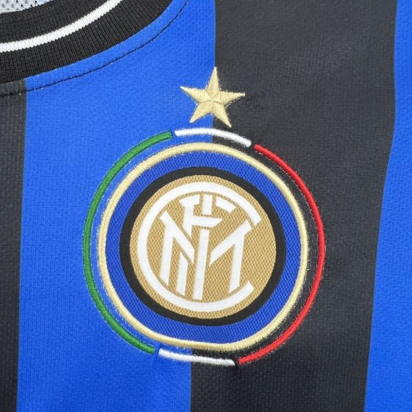 Inter Milan 2009/10 Home Long Sleeves Retro Jersey - Image 5