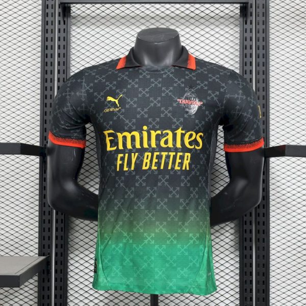Ac Milan 2025/26 Co-Branded Black Edition Jersey Player Version