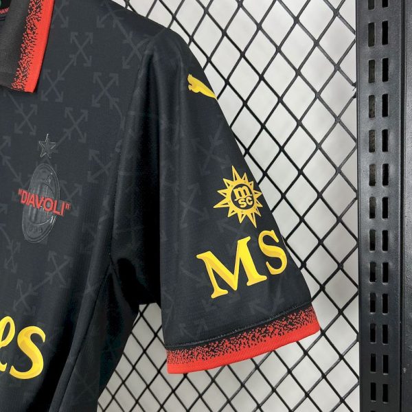 Ac Milan 2025/26 Co-Branded Black Edition Jersey - Image 3