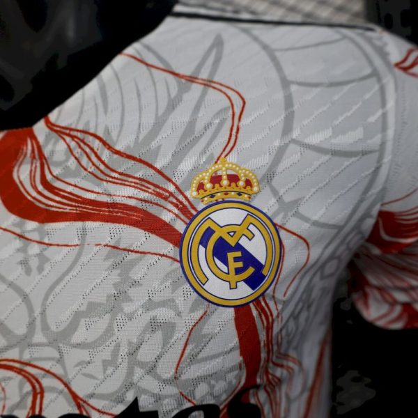 Real Madrid 2025/26 White Black Dragon Special Edition Jersey Player Version - Image 4