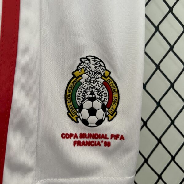 Mexico 1998 Home Kids Retro Jersey And Shorts - Image 8