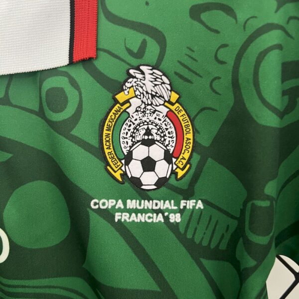 Mexico 1998 Home Kids Retro Jersey And Shorts - Image 6