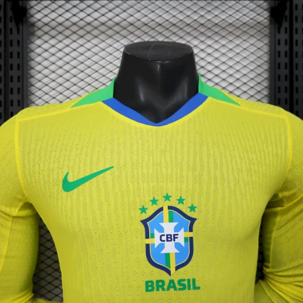 Brazil 2025/26 Home Long Sleeves Jersey Player Version - Image 6