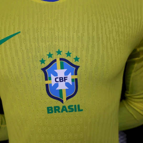 Brazil 2025/26 Home Long Sleeves Jersey Player Version - Image 3