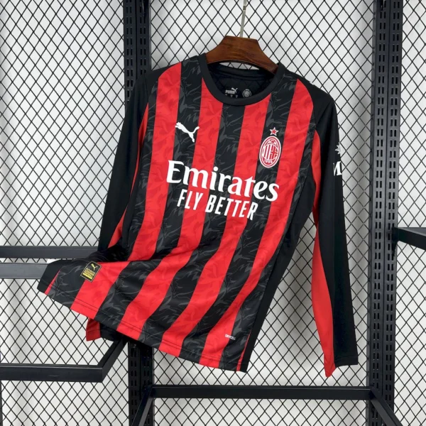 Ac Milan 2025/26 Home Long Sleeves Jersey