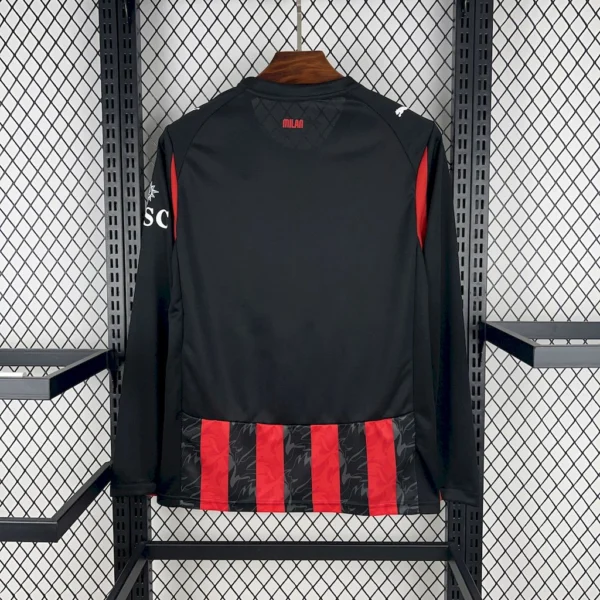 Ac Milan 2025/26 Home Long Sleeves Jersey - Image 2