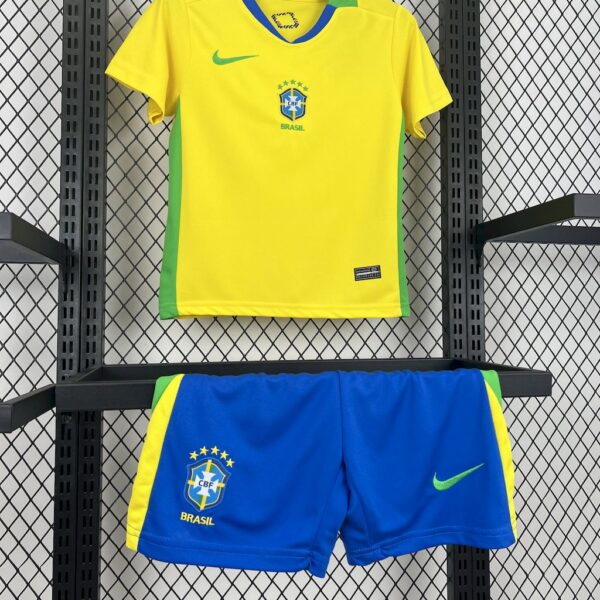 Brazil 2025/26 Home Kids Kit - Image 3
