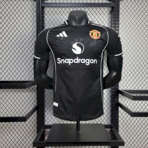 Mens Manchester United 2025/26 Black Shirt Player Edition