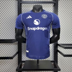 Mens Manchester United 2025/26 Blue Shirt Player Edition