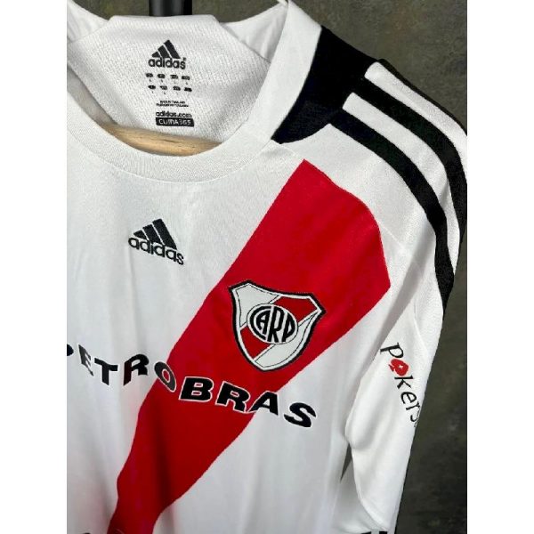 River Plate 2009/2010 Home Long Sleeves Retro Jersey - Image 2