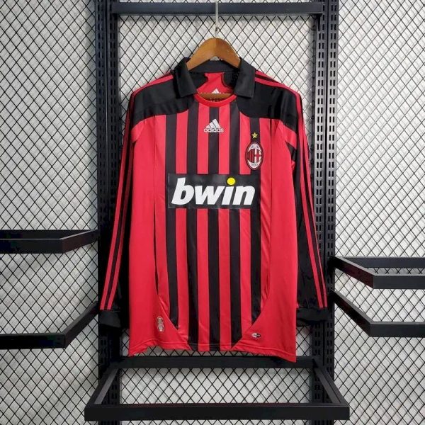 Ac Milan 2007/08 Home Long Sleeves Retro Jersey