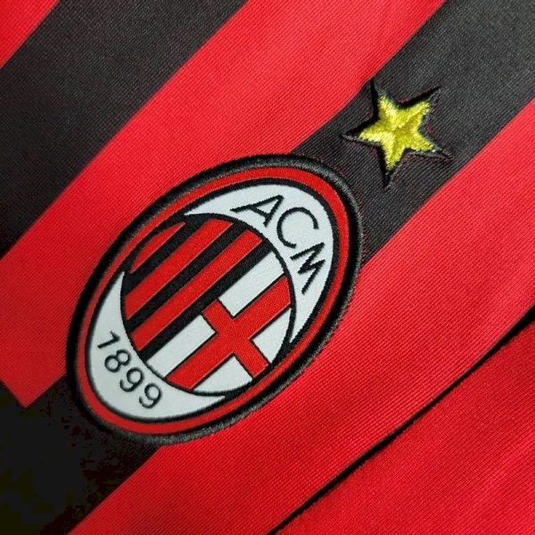 Ac Milan 2007/08 Home Long Sleeves Retro Jersey - Image 8