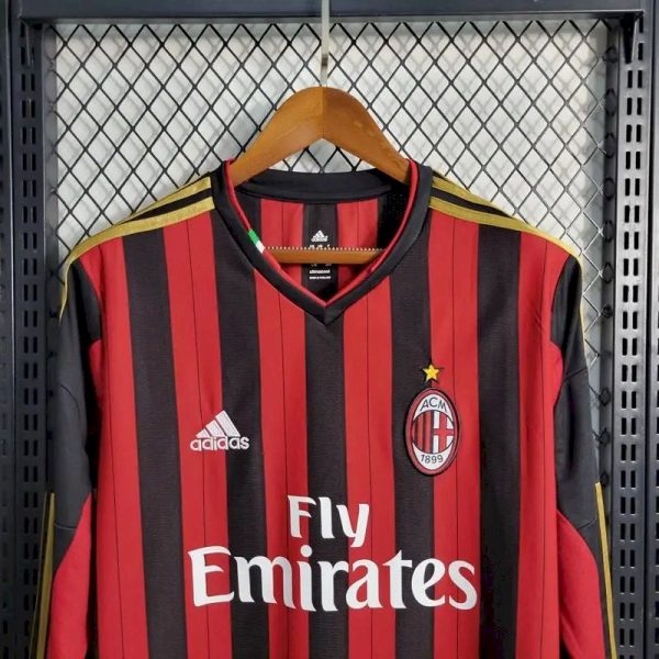 Ac Milan 2013/14 Home Long Sleeves Retro Jersey - Image 8