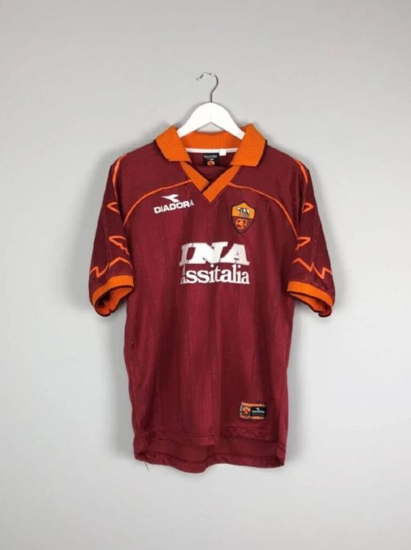 As Roma 1999/00 Home Retro Jersey - Image 3