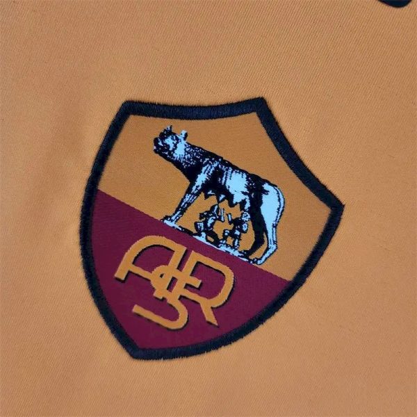 As Roma 2005/06 Home Long Sleeve Retro Jersey - Image 3