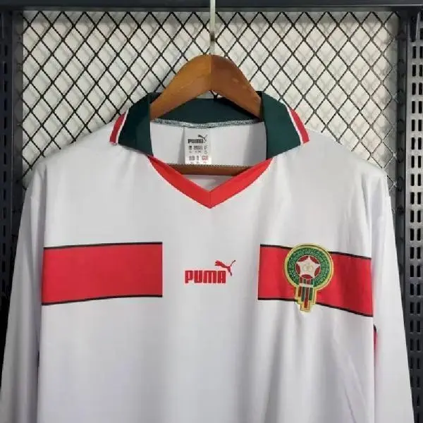 Morocco 1998 Away Long Sleeve Retro Jersey - Image 2