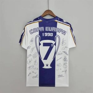 Real Madrid 1997/98 Champions League 7 Champions Commemorative Retro Jersey
