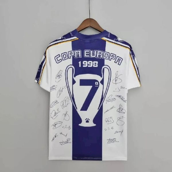 Real Madrid 1998 Ucl Winners Signed Retro Jersey - Image 7