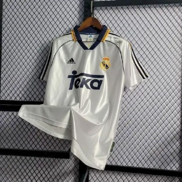 Real Madrid 1999/00 Home Long Sleeves Retro Jersey - Image 11