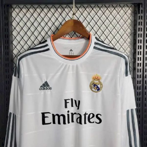 Real Madrid 2013/14 Home Long Sleeve Retro Jersey - Image 2