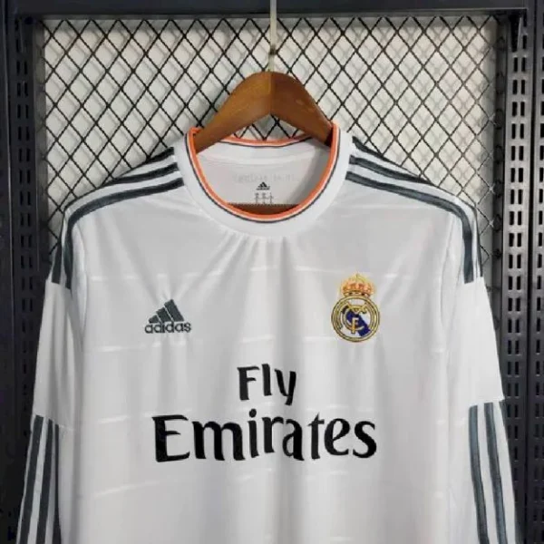 Real Madrid 2013/14 Home Long Sleeve Retro Jersey - Image 2