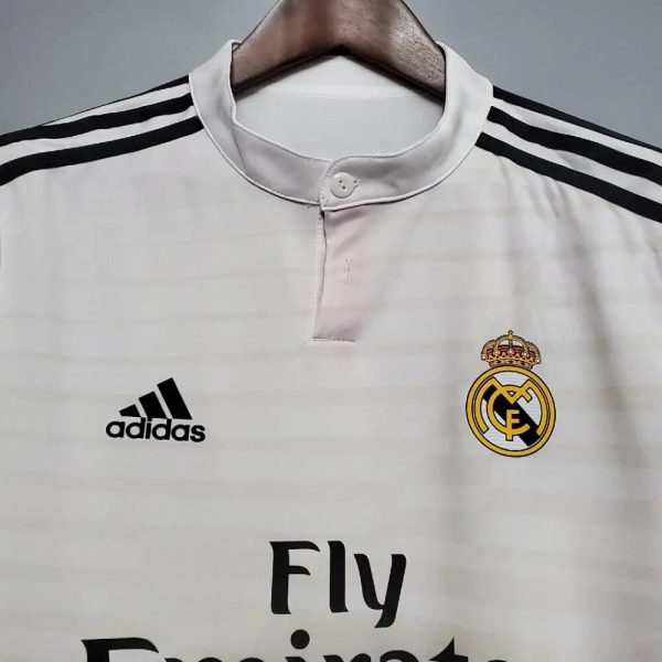 Real Madrid 2014/15 Home Long Sleeves Retro Jersey - Image 2
