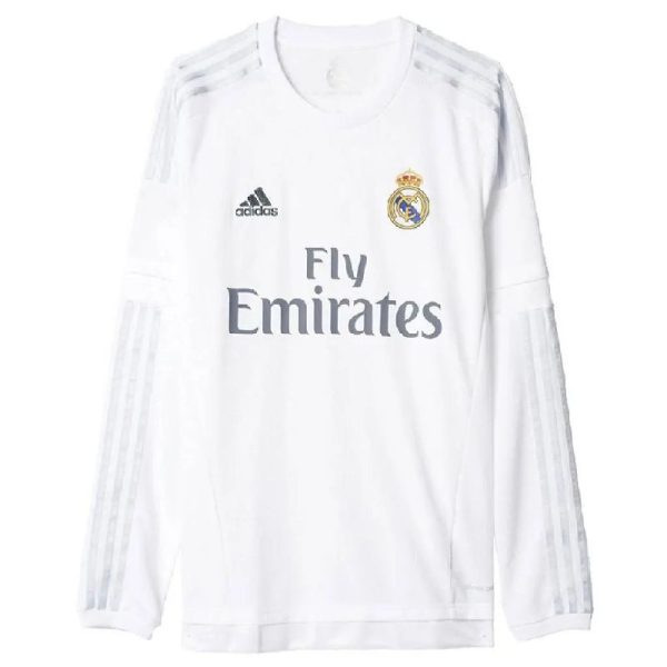Real Madrid 2015/16 Home Long Sleeves Retro Jersey - Image 2