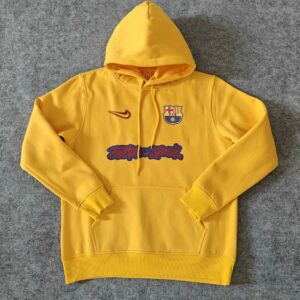 Barcelona 2025 Edición Travis Scott Sudadera con capucha de fútbol amarilla