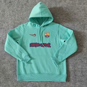 Felpa da calcio Barcelona 2025 Travis Scott Edition verde erba con cappuccio
