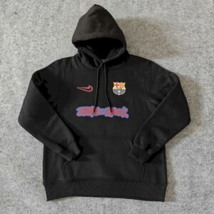 Felpa con cappuccio nera da calcio Barcelona 2025 Travis Scott Edition