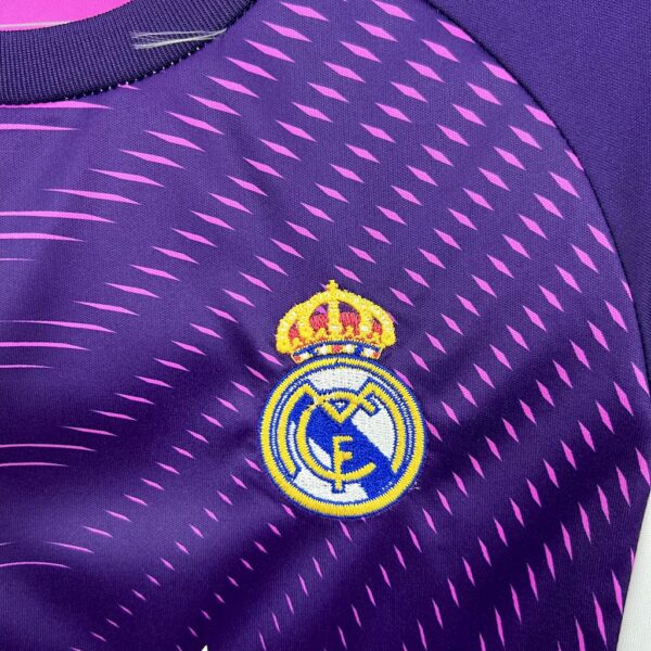 Real Madrid 2025/26 Purple Goalkeeper Kids Kit - Image 8
