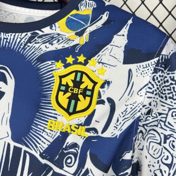 Brazil 2025/26 Blue And White Jersey - Image 4