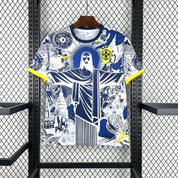 Brazil 2025/26 Blue And White Jersey - Image 3