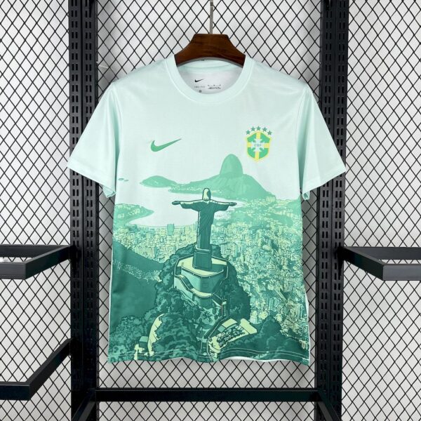 Brazil 2025/26 Green And White Jersey - Image 3
