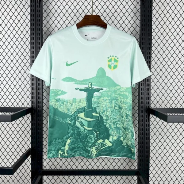 Brazil 2025/26 Green And White Jersey - Image 3