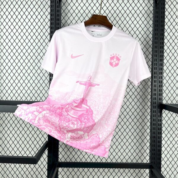 Brazil 2025/26 Pink White Jersey